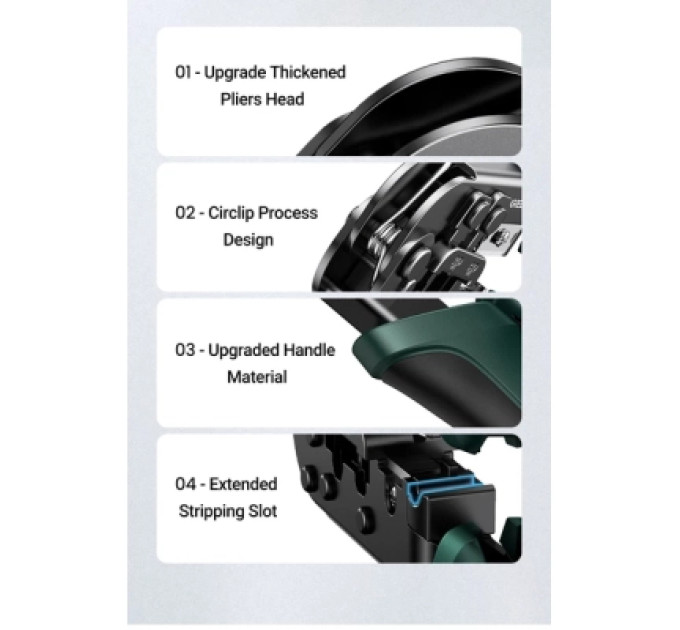 Ugreen Інструмент Ugreen Обтискні кліщі NW136 Multifunctional Clamp Green (70683)