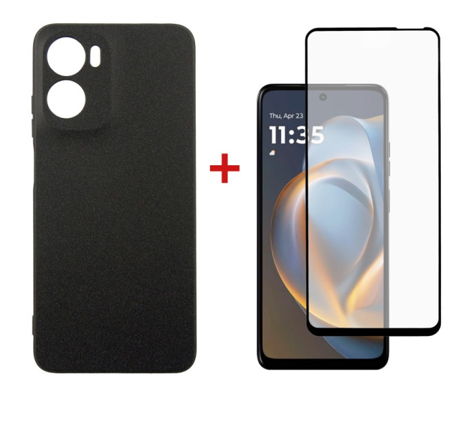 Dengos Чохол до мобільного телефона Dengos Motorola G05 Carbon+glass Blue (DG-KM-178)