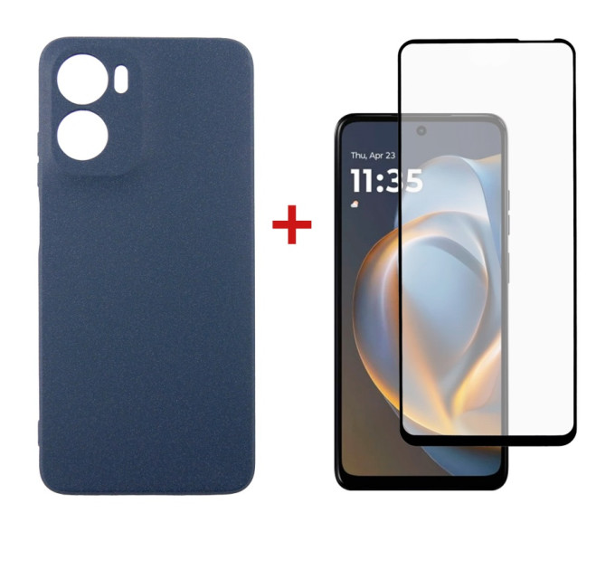 Dengos Чохол до мобільного телефона Dengos Motorola G05 Carbon+glass Black (DG-KM-179)