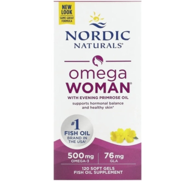 Nordic Naturals Вітамінно-мінеральний комплекс Nordic Naturals Омега для жінок з маслом примули вечірньої, смак лимон (NOR-01780)