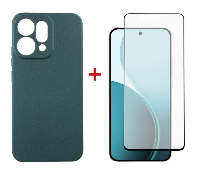 Dengos Чохол до мобільного телефона Dengos Oppo Reno14 5G Soft+glass Green (DG-KM-181)