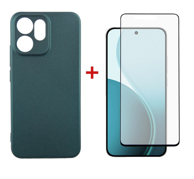 Dengos Чохол до мобільного телефона Dengos Oppo Reno14 F/FS 5G Soft+glass Green (DG-KM-182)