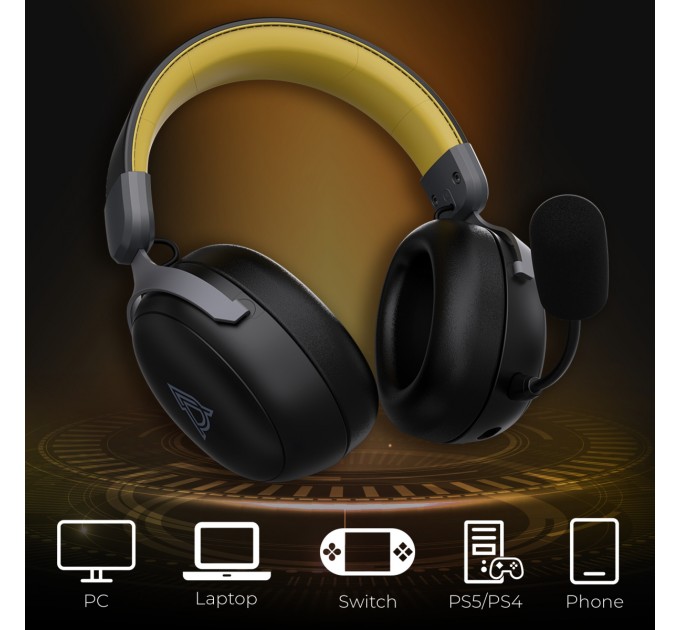Bluetooth-гарнітура Ajazz AHM08 MAX 3-Mode Black (AHM08-MAX-BGY)