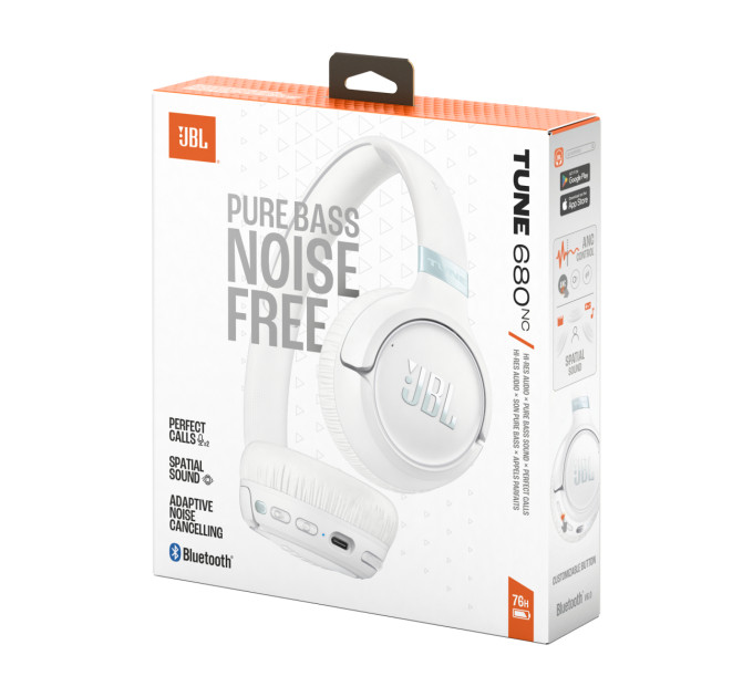 JBL Bluetooth-гарнітура JBL Tune 680NC White (JBLT680NCWHT)