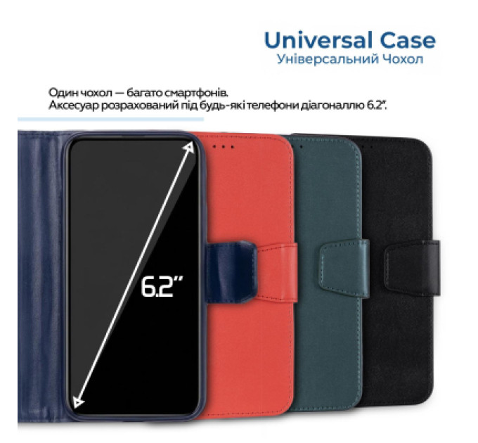 XoKo Чохол до мобільного телефона XoKo Book Universal Smartphone 6.0-6.2" Black (XK-UNCS-BK62)