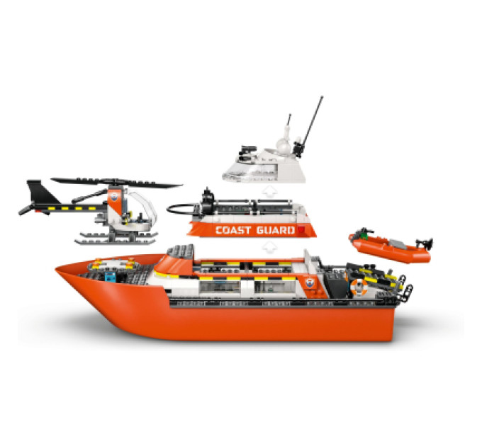 LEGO Конструктор LEGO City Рятувальний катер і гелікоптер берегової охорони (60504)