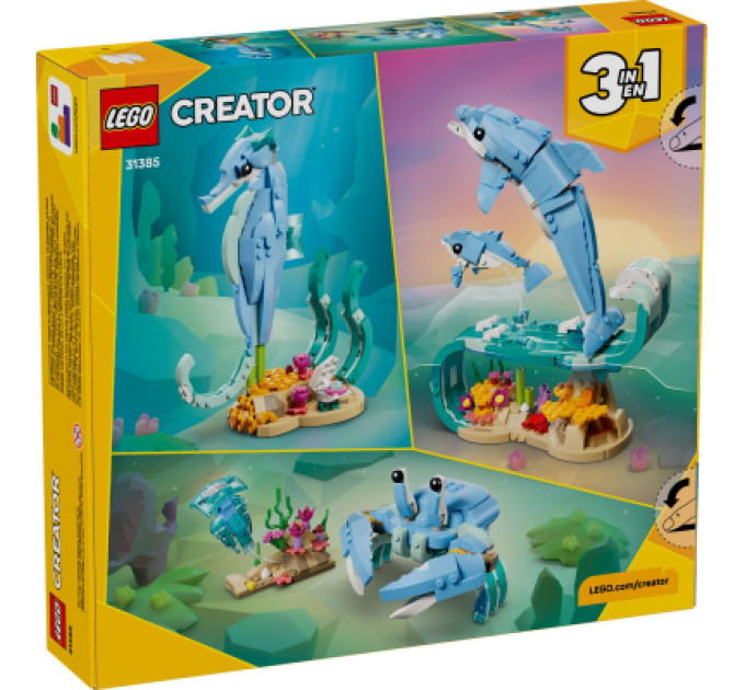LEGO Конструктор LEGO Creator Морські тварини: красиві дельфіни (31385)