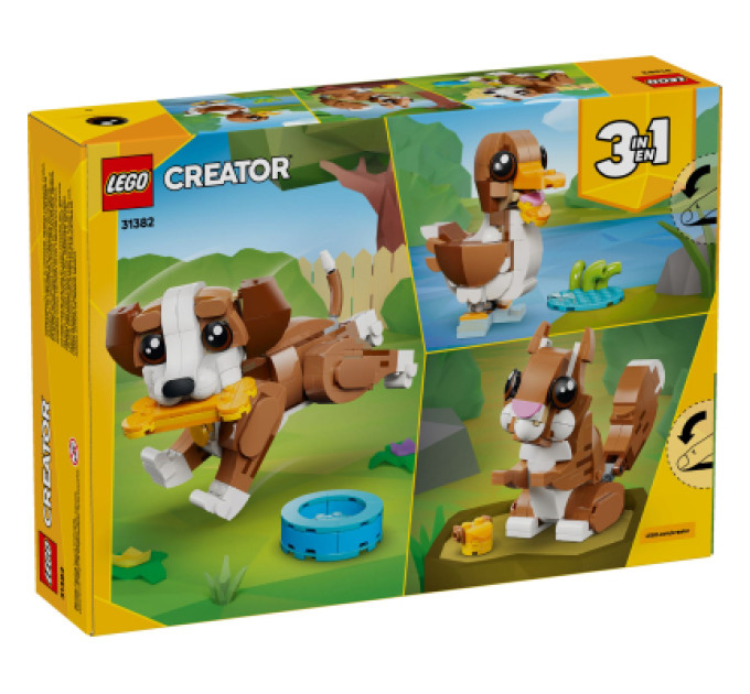 LEGO Конструктор LEGO Creator Чарівні тварини: грайливе цуценя (31382)