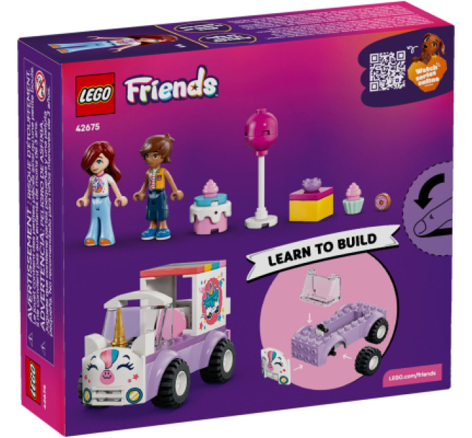 LEGO Конструктор LEGO Friends Автомобіль для доставки тортів з єдинорогами (42675)