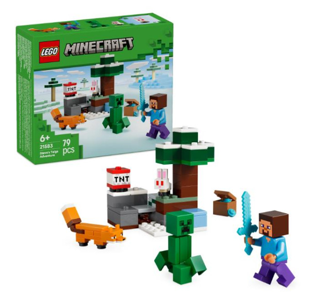 LEGO Конструктор LEGO Minecraft Пригоди Стіва в тайзі (21583)