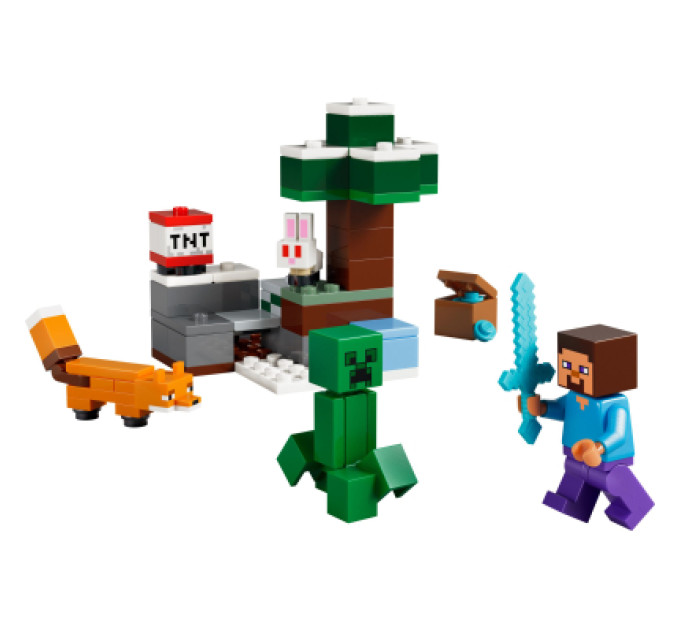 LEGO Конструктор LEGO Minecraft Пригоди Стіва в тайзі (21583)