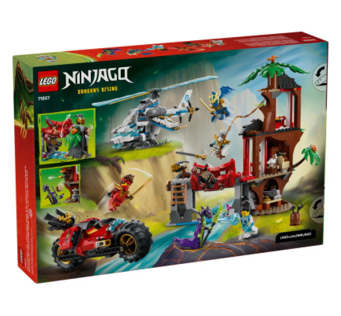 LEGO Конструктор LEGO Ninjago Автомобільна битва ніндзя біля будинку на дереві (71857)