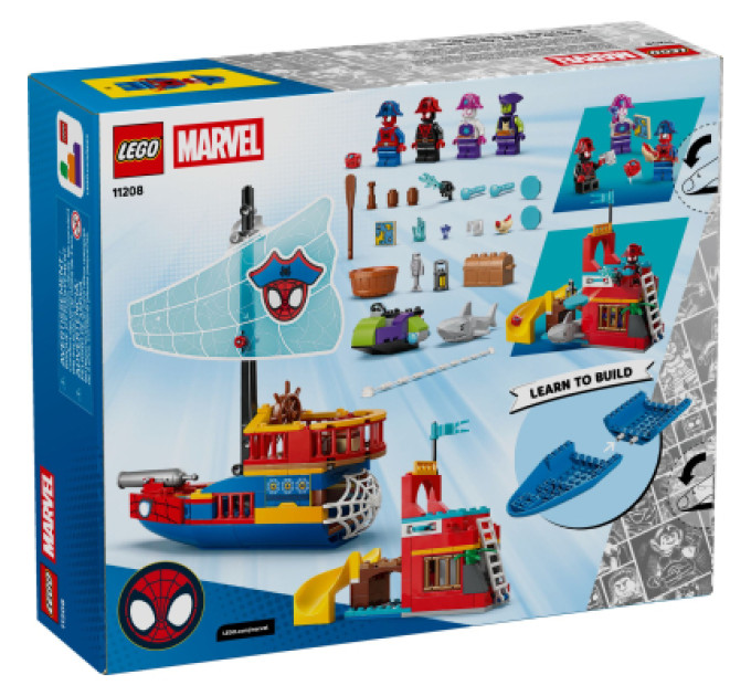 LEGO Конструктор LEGO Spidey Піратський корабель команди Павука (11208-)
