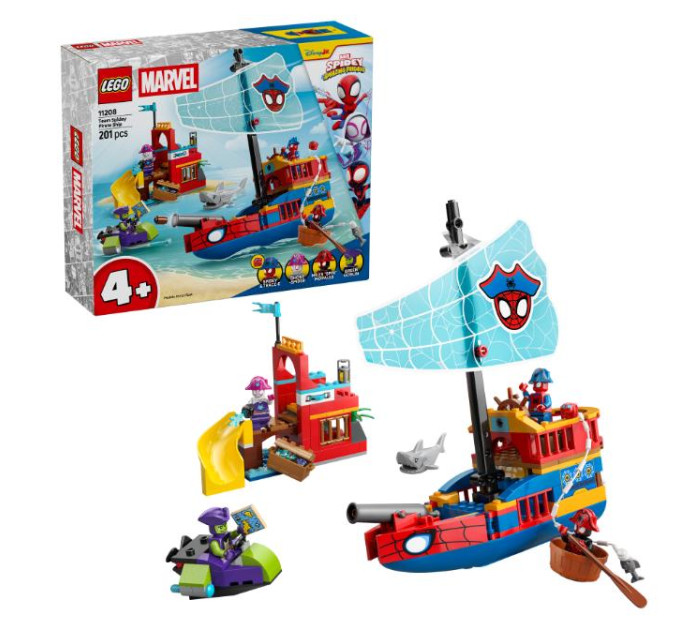 LEGO Конструктор LEGO Spidey Піратський корабель команди Павука (11208-)