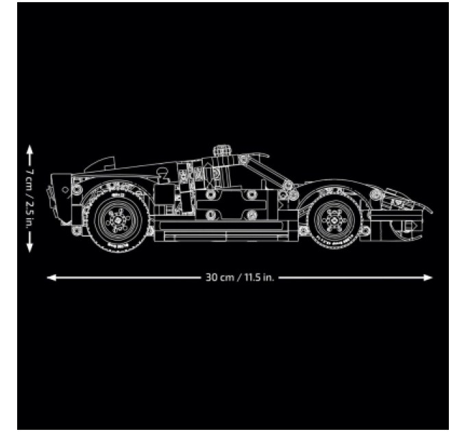 LEGO Конструктор LEGO Technic Автомобіль для перегонів Ford GT40 MKII 1966 року (42223)