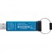 USB флеш накопичувач Kingston 16GB IronKey Keypad 200 Blue USB 3.2 (IKKP200/16GB)
