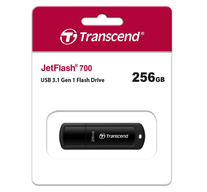 Transcend USB флеш накопичувач Transcend 256GB JetFlash 700 Black USB 3.1 (TS256GJF700)