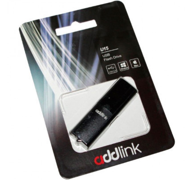 AddLink USB флеш накопичувач AddLink 64GB U15 Gray USB 2.0 (ad64GBU15G2)