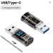 XoKo Перехідник USB 3.2 AM to USB-C F 10Gbps QC 36W PD60W with display XoKo (AC-230TCU)