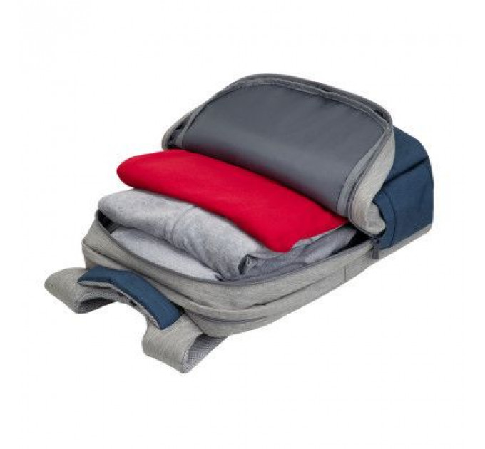 Рюкзак для ноутбука RivaCase 17.3" 7567 Prater, Grey / Dark Blue (7567Grey/DarkBlue)