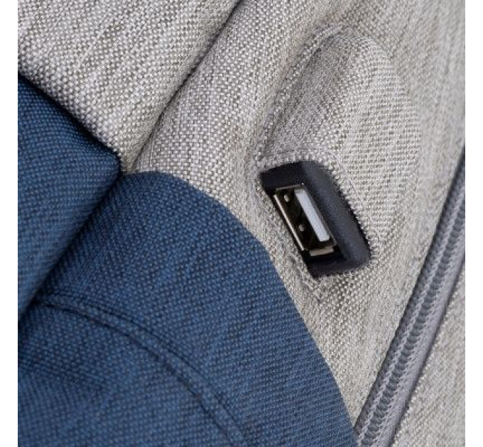 Рюкзак для ноутбука RivaCase 17.3" 7567 Prater, Grey / Dark Blue (7567Grey/DarkBlue)
