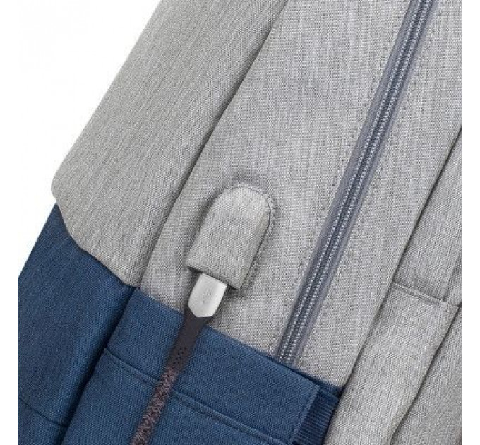 Рюкзак для ноутбука RivaCase 17.3" 7567 Prater, Grey / Dark Blue (7567Grey/DarkBlue)