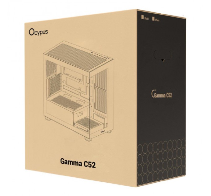 Корпус для ПК OCYPUS GAMMA C52 BK (GAMMA-C52-BKD000XX-GL)