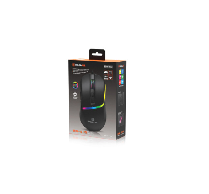 REAL-EL Мишка REAL-EL RM-530 USB Black (EL123200053)
