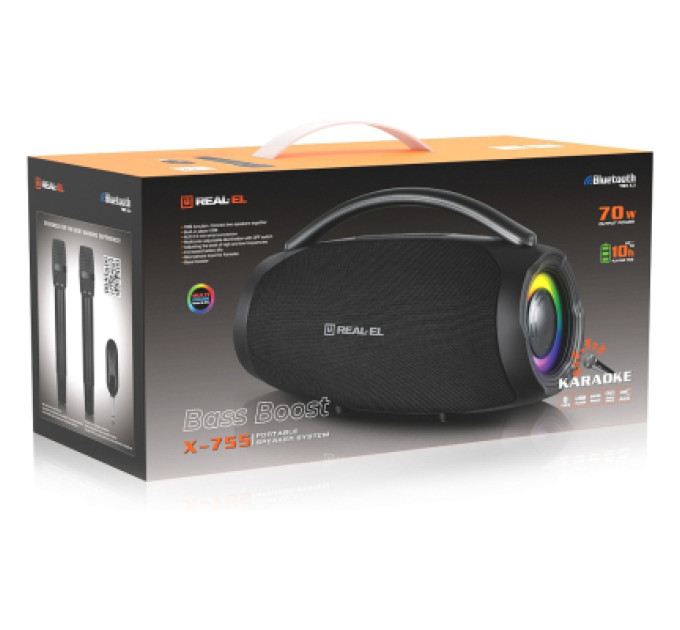 REAL-EL Акустична система REAL-EL X-755 Black (EL121600031)