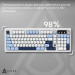 Ajazz Клавіатура бездротова Ajazz AF98 Plus Glacier Blue (AF98-PLUS-GB)