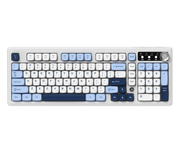 Ajazz Клавіатура бездротова Ajazz AF98 Plus Glacier Blue (AF98-PLUS-GB)