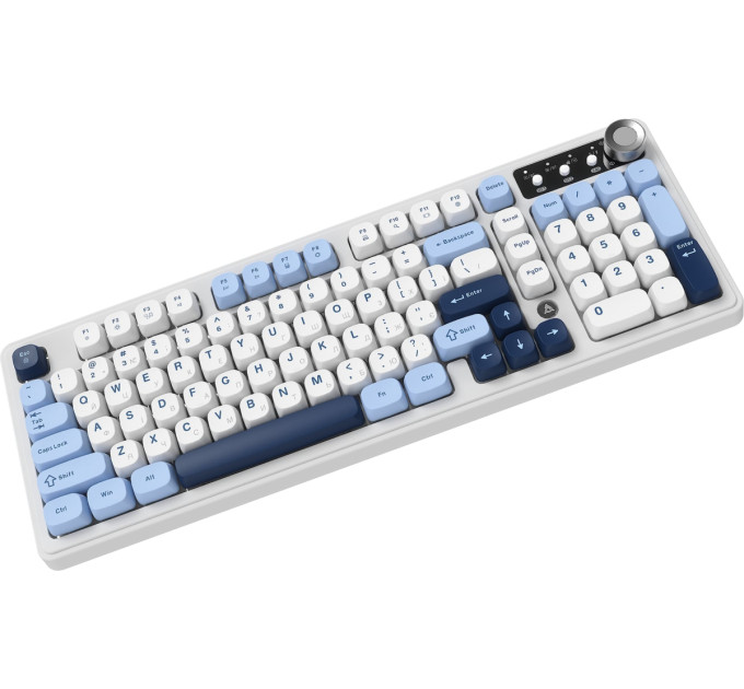 Ajazz Клавіатура бездротова Ajazz AF98 Plus Glacier Blue (AF98-PLUS-GB)