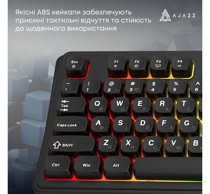 Ajazz Клавіатура Ajazz AF98 Black USB-C Black (AF98-B)