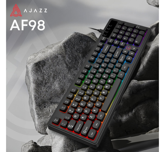Ajazz Клавіатура Ajazz AF98 Black USB-C Black (AF98-B)