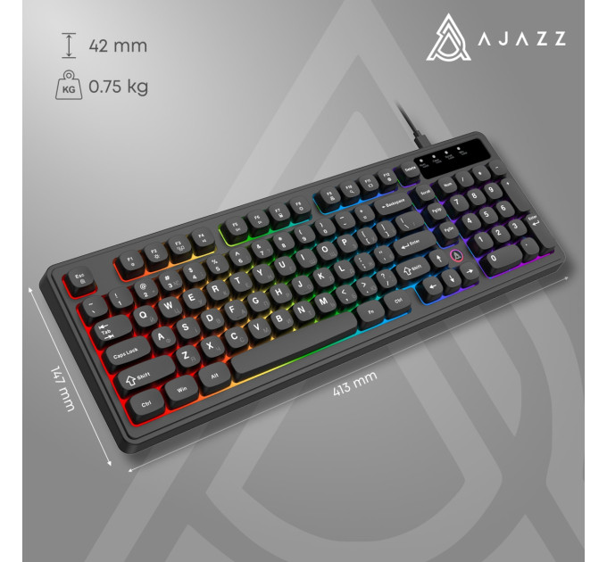 Ajazz Клавіатура Ajazz AF98 Black USB-C Black (AF98-B)