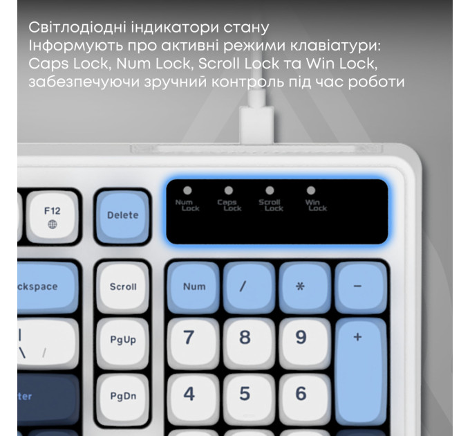 Ajazz Клавіатура Ajazz AF98 Black USB-C Glacier Blue (AF98-GB)