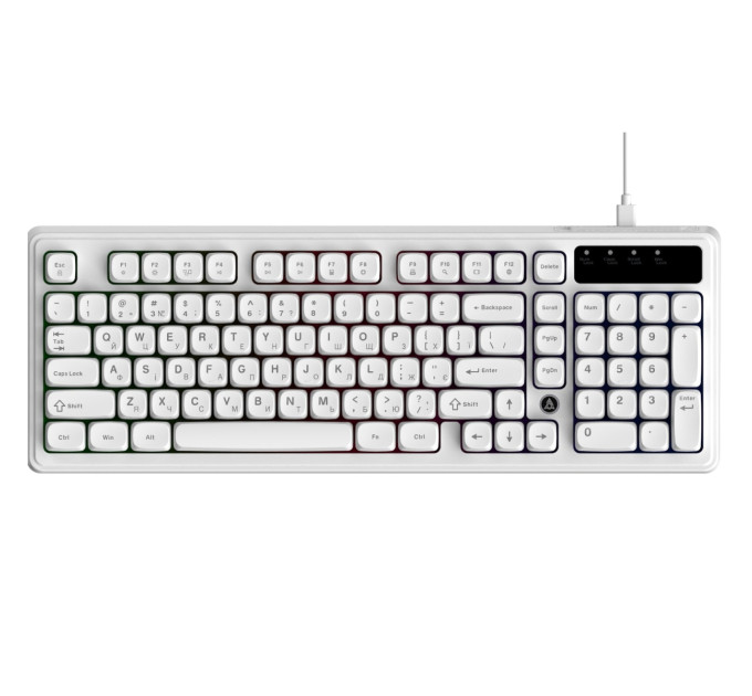 Ajazz Клавіатура Ajazz AF98 Black USB-C White (AF98-W)