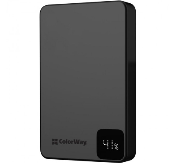 Батарея універсальна ColorWay 10 000 mAh PD/22.5W, 15W MagSafe Black (CW-PB100LPA1BK-WPDD)