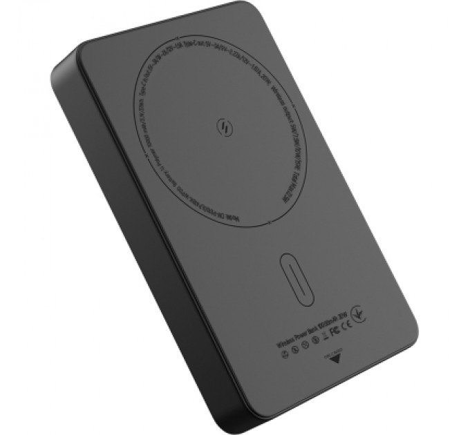 Батарея універсальна ColorWay 10 000 mAh PD/22.5W, 15W MagSafe Black (CW-PB100LPA1BK-WPDD)