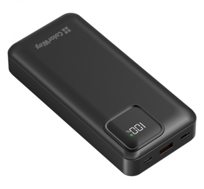 Батарея універсальна ColorWay 20 000 mAh Optimal Power PD/22.5W, QC/3.0, Black (CW-PB200LPB5BK-PDD)