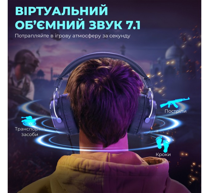 Гарнітура Fifine H16 7.1 Black RGB