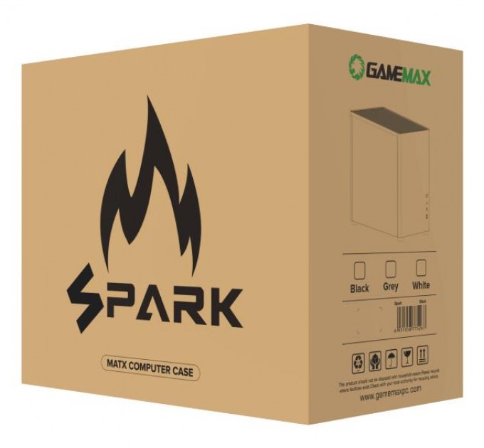 Корпус для комп'ютера ATX W/O PSU SPARK FULL WHITE GAMEMAX