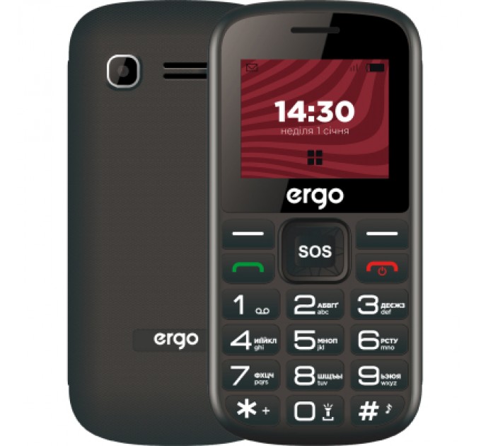 Мобільний телефон Ergo R202 Black