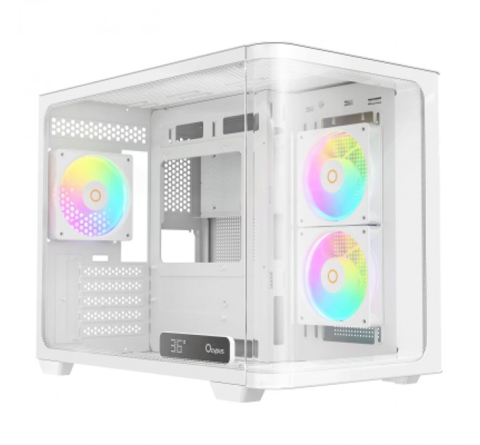 Корпус для ПК OCYPUS IOTA C50 WH CURVE ARGB DIGITAL (IOTA-C50-WHD300CD-GL)