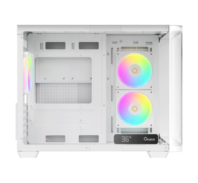 Корпус для ПК OCYPUS IOTA C50 WH CURVE ARGB DIGITAL (IOTA-C50-WHD300CD-GL)