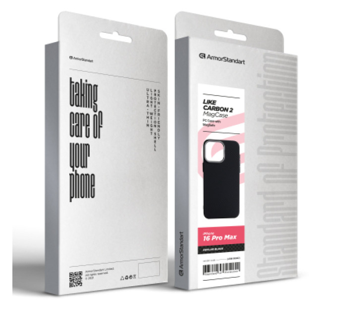 Armorstandart Чохол до мобільного телефона Armorstandart LikeCarbon2 MagCase Apple iPhone 16 Pro Max Kevlar Black (ARM88382)