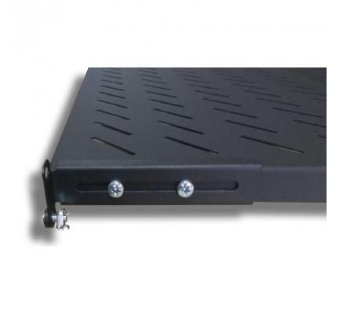 Полка 19" Hypernet 1U глиб. 400мм, в шкафи глибиною 600мм, чорна (U-FS-60-BLACK)