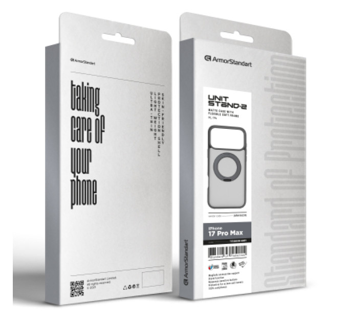 Armorstandart Чохол до мобільного телефона Armorstandart Unit Stand2 Apple iPhone 17 Pro Max Titanium Grey (ARM86339)