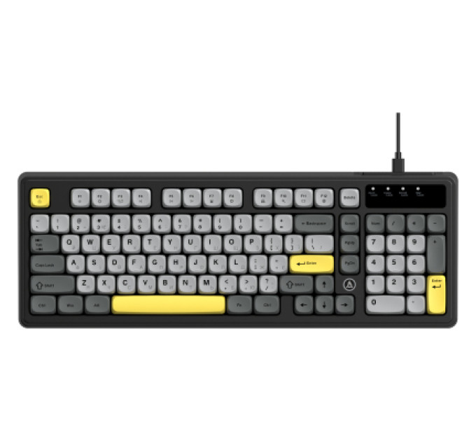Ajazz Клавіатура Ajazz AF98 USB UA Black/Grey/Yellow (AF98-BGY)