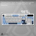 Ajazz Клавіатура Ajazz AF98 USB UA White/Blue (AF98-GB)